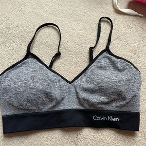 Calvin Klein grey sports bra size M